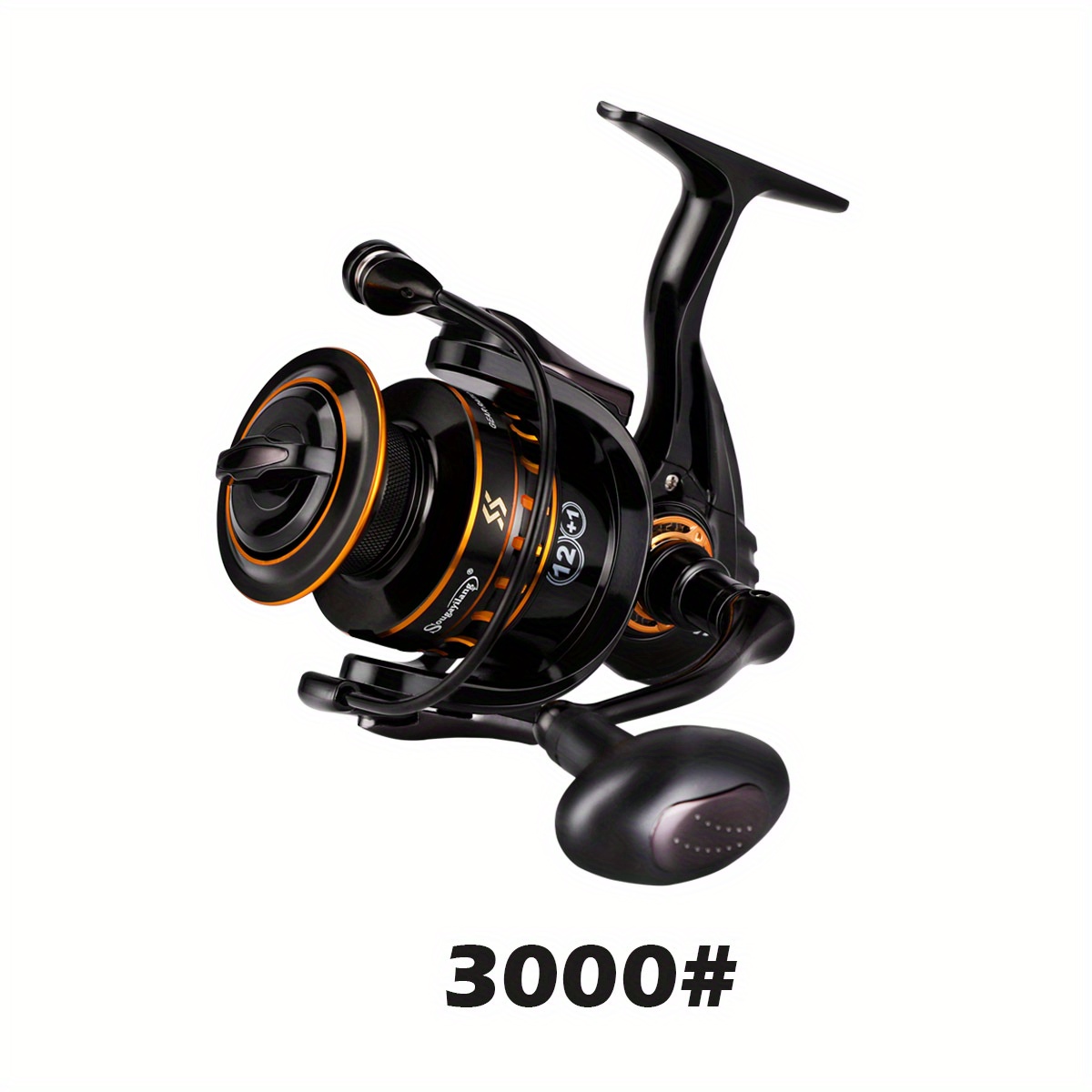 Image of Sougayilang 1pc Spinning Reel, 12+1bb, Smooth & Durable Fishing Reel, Aluminum Alloy Spool And Rocker Arm For Freshwater And Saltwater
