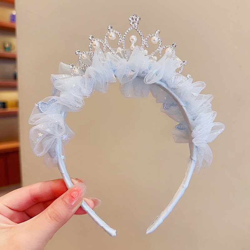 TEMU 1 Pink Pastel/blue/white Elegant Floral Pattern, Light Princess Headband Suitable For And - Perfect For Weddings, Birthday Parties, Dances,
