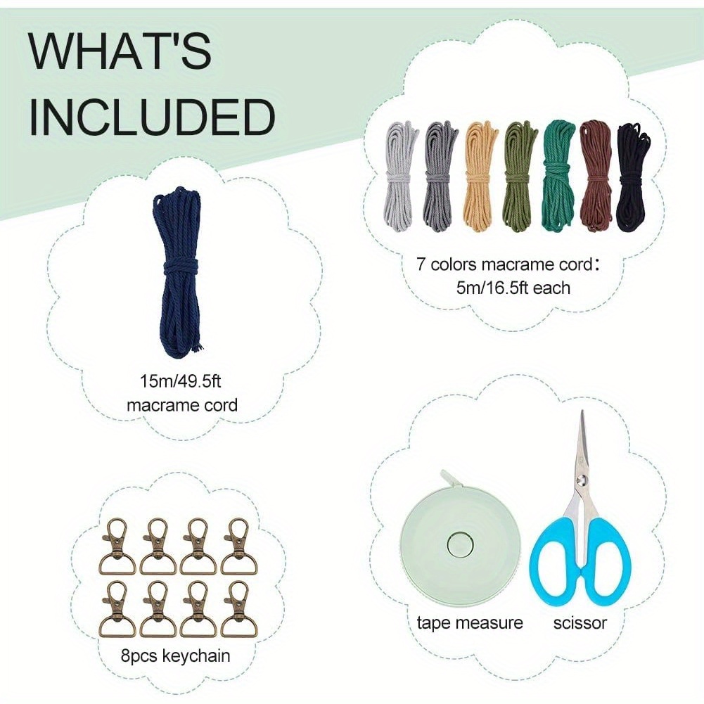 WEBEEDY DIY Makramee Armband Kit - 6 Bunte Schmetterling Schlüsselanhänger Mit Video-Anleitung