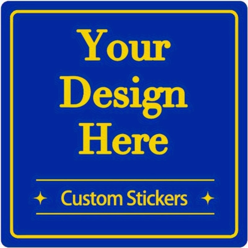 

150pcs/set 2inch Square Custom Sticker And Customized Logos Bag Sealing Square Sticker Wedding Birthday Baptism Stickers Design Your Own Stickers Personalize Stickers