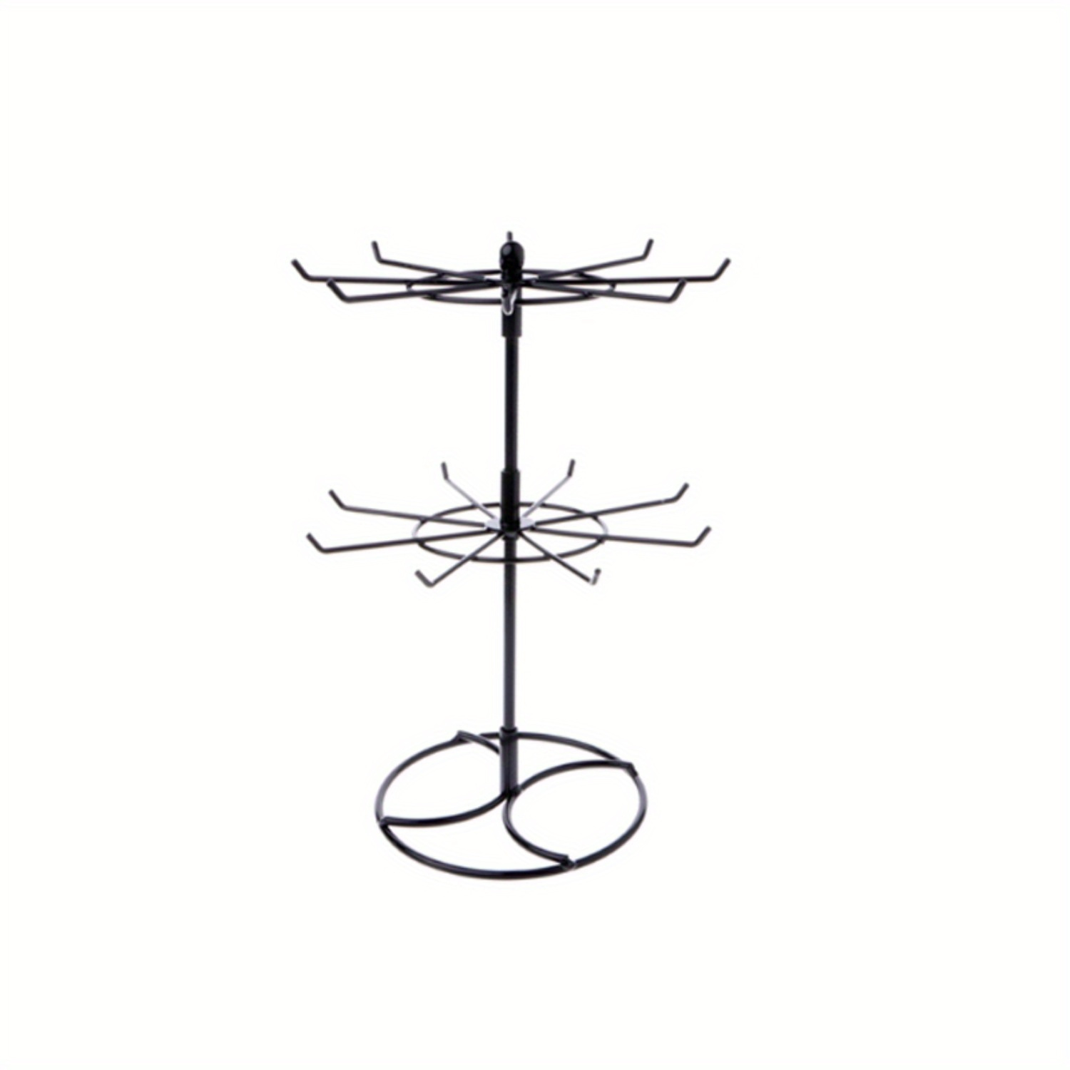 

1pc Jewelry Display Rack, 2 Tier Rotating Necklace Holder, Height Adjustable Jewelry Tree Stand, Metal Jewelry Organizer For Necklaces Bracelets Earrings Rings