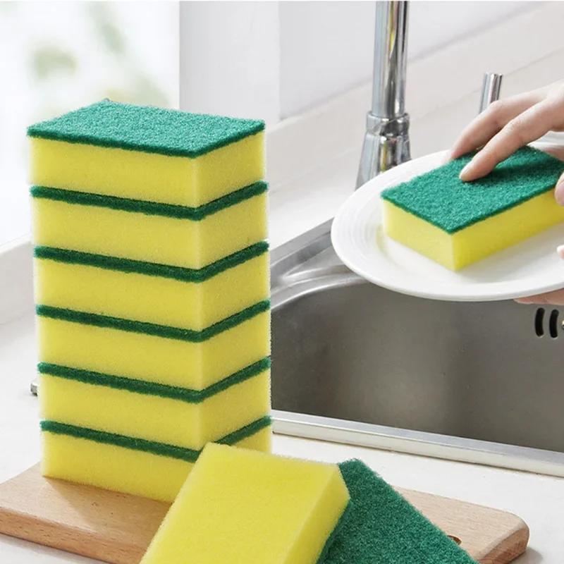 

5/10/20pcs, Multifunctional Cleaning Sponge, Double-sided Scouring Pad For Household Cleaning, Dishwashing Sponge, Sponge, Non-scratch Sponge Wipe, , Cleaning Supplies, Cleaning Tool