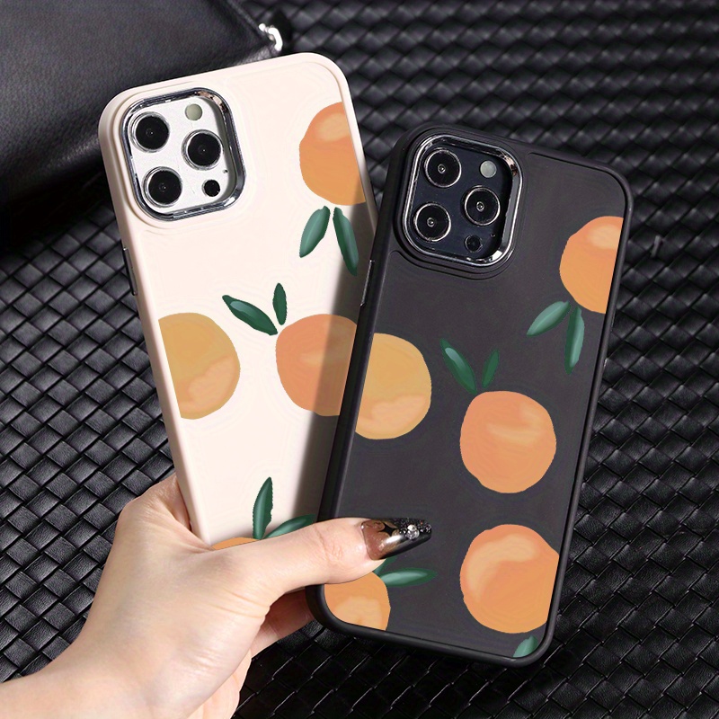 

Luxury Vintage Silicone Orange Phone Case For Iphone 11 12 13 14 15 Pro Max For X Xs Max Xr 7 8 Plus 7p 8p