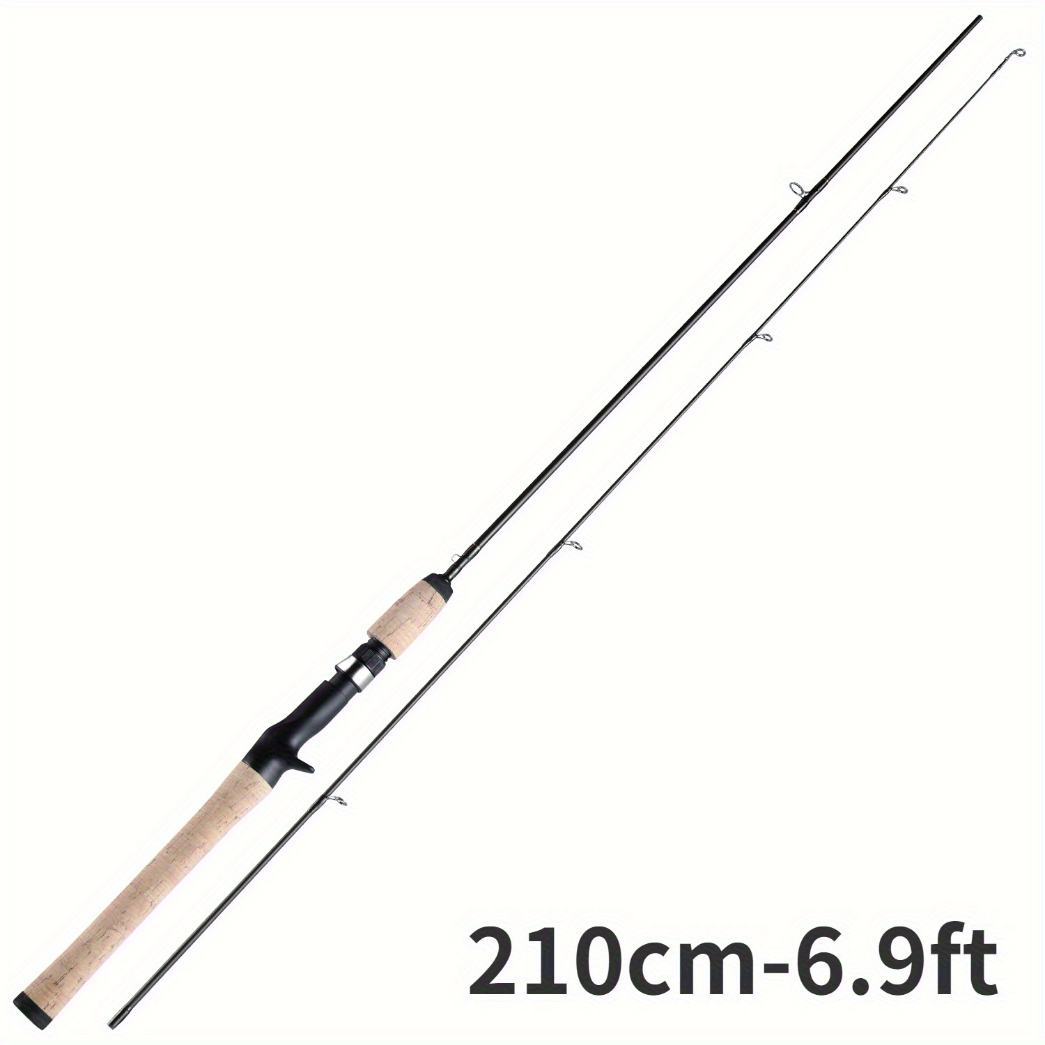 Sougayilang 180cm/5.9ft 210cm/6.9ft 240cm/7.9ft Fishing Rod, Ultra-Light UL  Power Fishing Pole With Cork Handle, Spinning & Casting Rod For Freshwater