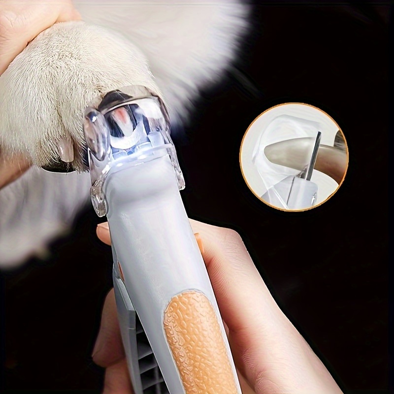 

1pc Led Illuminated Pet Nail Clipper For Safe Dog And Cat Grooming - Stainless Steel, Battery-free