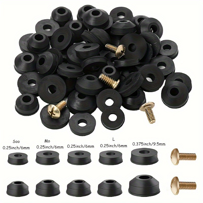 

48/58pcs Flat Faucet Washer Screw Combination, Washer For Quick Open Faucet Valve Stem Wear