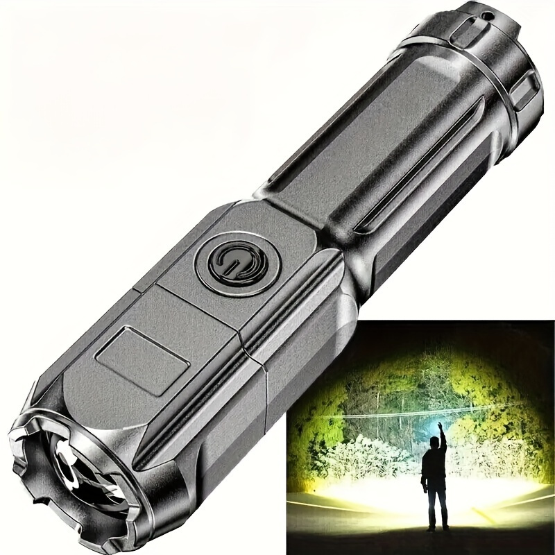 

1/2pc Flashlight, Multifunctional Portable Telescopic Household Flashlight, For Lighting Outdoor