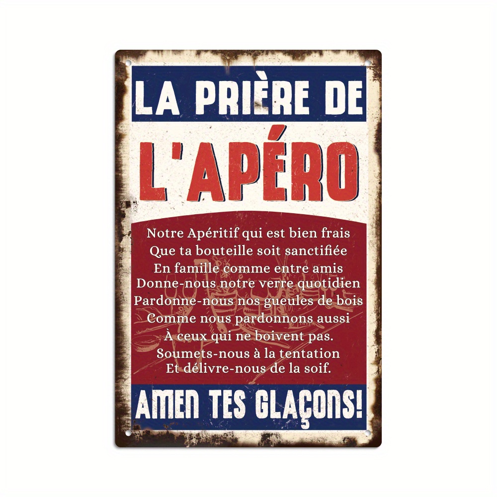 French Vintage Metal Tin Sign La De Laperot Wall Art - Temu Mauritius