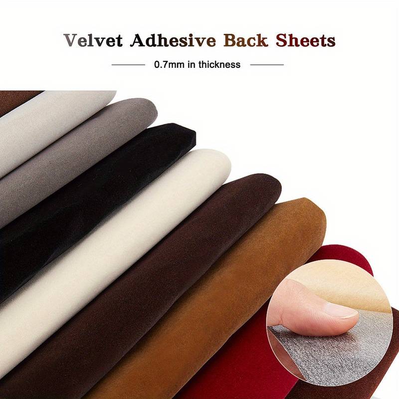 1*pcs Self Adhesive Velvet Fabric Velour Felt Sticker Vinyl Film