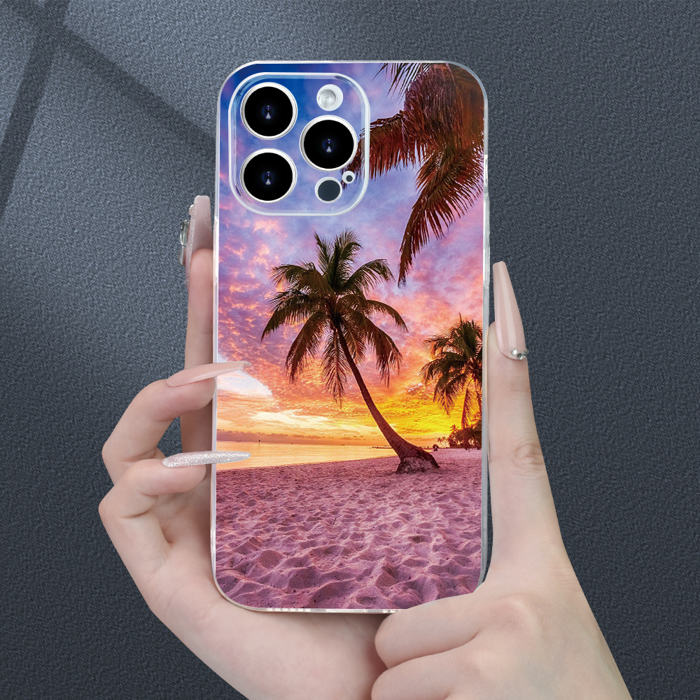 

Sunset Seaside Beach Printed Phone Case For Iphone 15 14 13 12 11 Xs Xr X 7 8 Plus Pro Max Minigift/anniversary/valentine's Day)