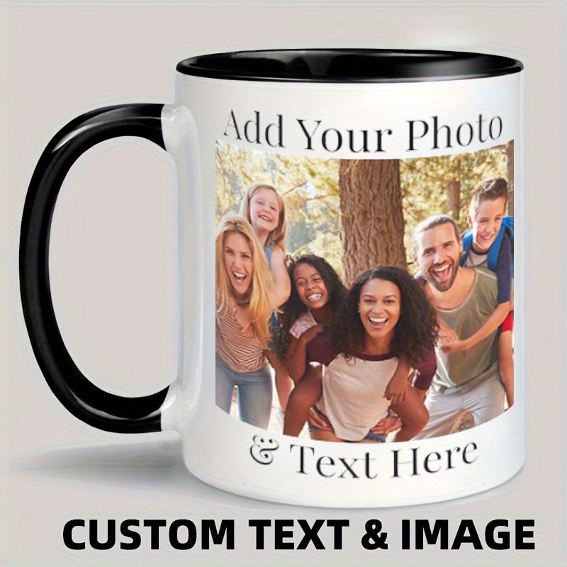 

1pc, 11oz Custom Photo Mug, Personalized Mug Picture, Text, Name - Gifts For Best Friend Boyfriend, Girlfriend, Thanksgiving Day Christmas Gifts