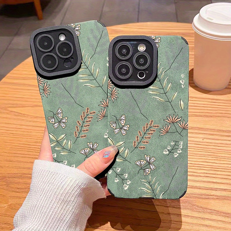 

Luxury Faux Leather Shockproof The Twigs For Iphone 11 12 13 14 15 Pro Max Mini For X Xs Max Xr 7 8 Plus 7p 8p Ns1 Camera Lens All Inclusive Soft Cases Girls Phone Case