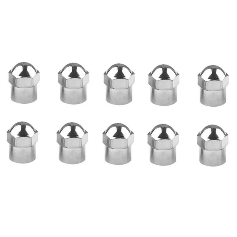 Car Tire Valve Caps Round Head Chrome Plating Dust Proof Covers Cars Motorcycles Bike Tyre Styling Valve Cap Decoration