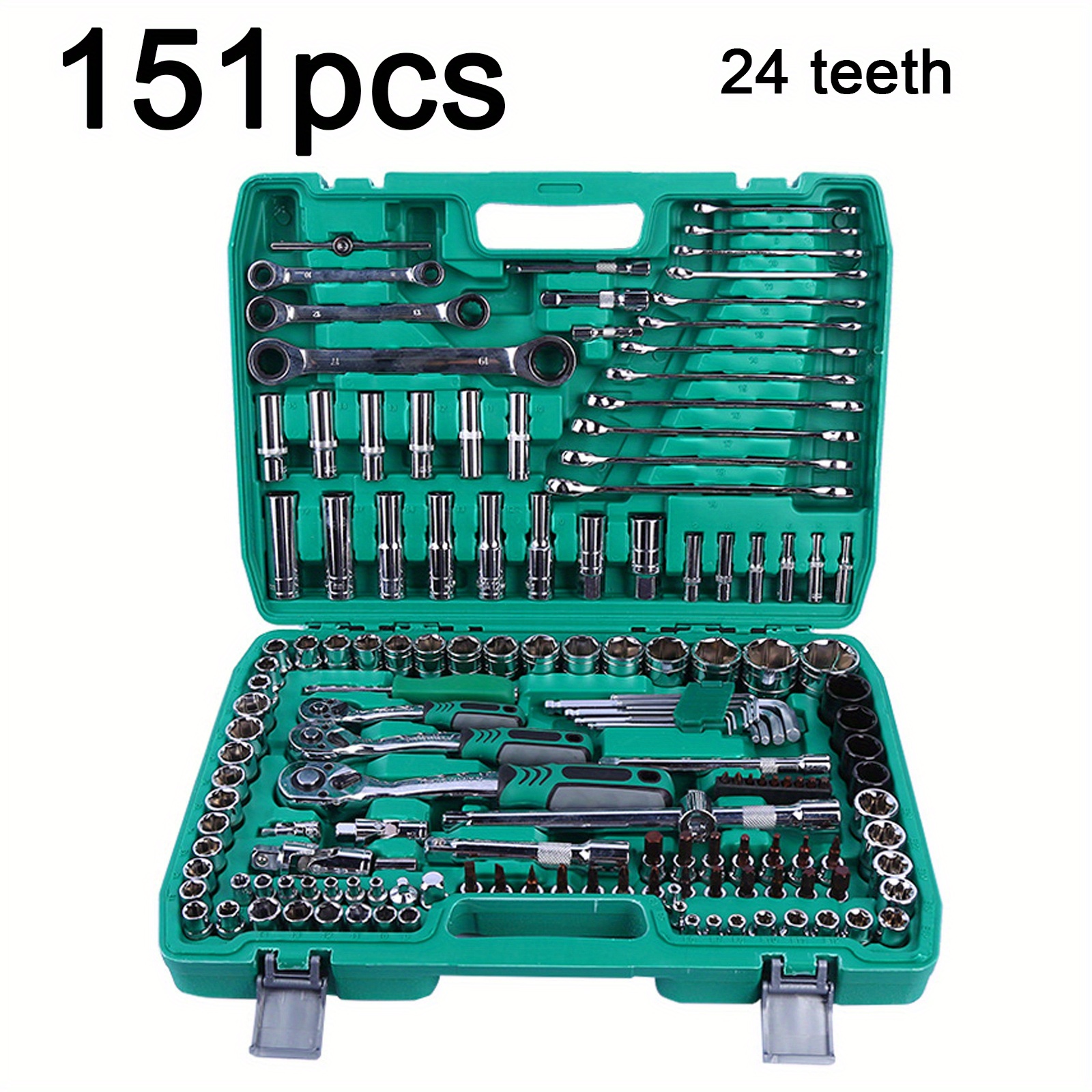 

1set Professional Automotive Repair Tool Set, Household Hardware Manual Tool Set, Automotive Repair Kit Toolbox, Socket And Socket Wrench Set