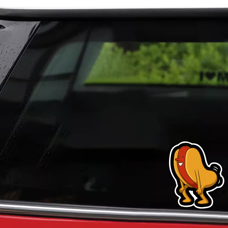 Dancing Hotdog Funny Hot Dog Sticker Decal For Car Laptop Wall Window  Bumper Sticker