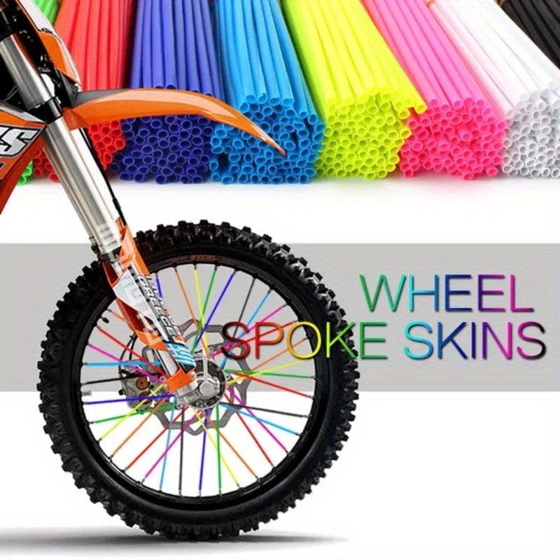36/72pcs Bike Cycle MTB Wheel Rim Spoke Shrouds Wraps Skins - Foto 10