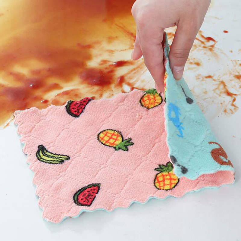 5pcs Super Absorbent Kitchen Dishcloths - Reusable, Quick-Dry Towels for Efficient Cleaning