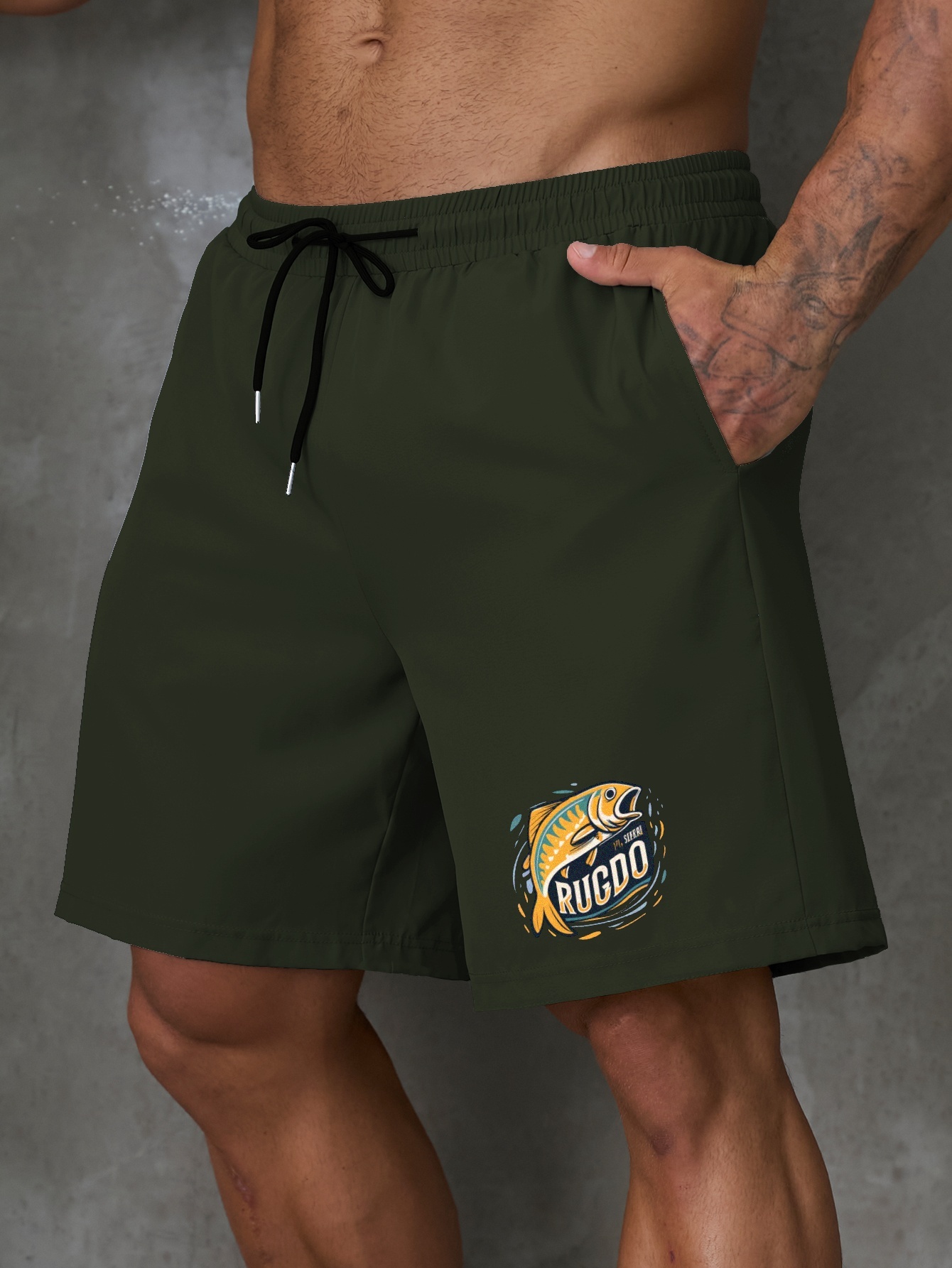 Übergröße Rugdo Fisch Grafikdruck Bequeme Sommer shorts - Temu Austria