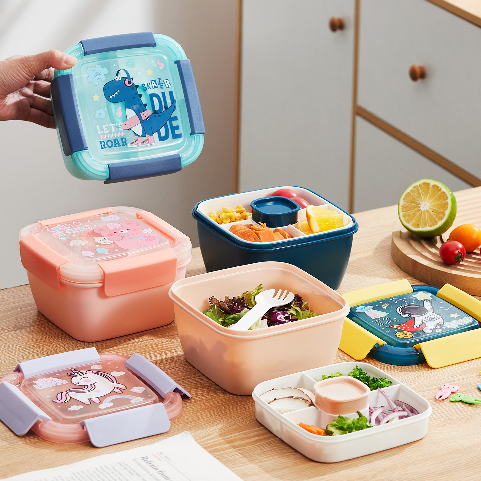 1pc 4 Compartment Bento Lunch Box For Adults Kids And Toddlers Leakproof  And Microwave Safe - Sports & Outdoors - Temu