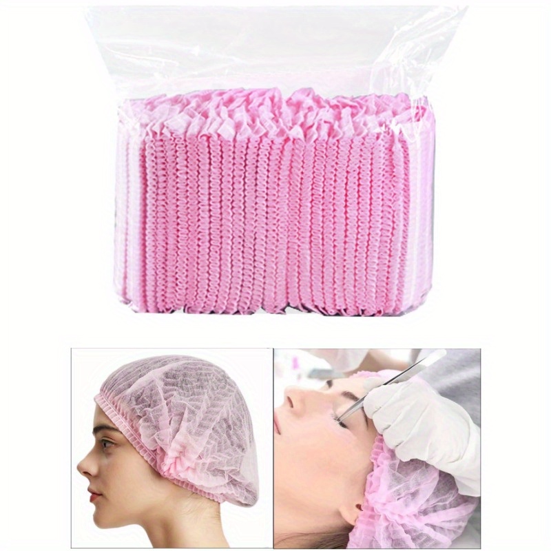 

50pcs Disposable Grafting Eyelash Caps, Elastic Rim, Comfort Fit For Personal And Salon Use, Protective Clean Shield For Eyelash Extensions