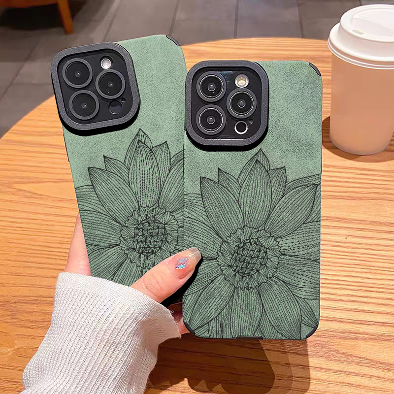 

Luxury Faux Leather Lotus For Iphone 11 12 13 14 15 Pro For X Xs Max Xr 7 8 Plus 7p 8p Ns1 Shockproof Camera Lens All Inclusive Protective Soft Cases Girls Phone Case