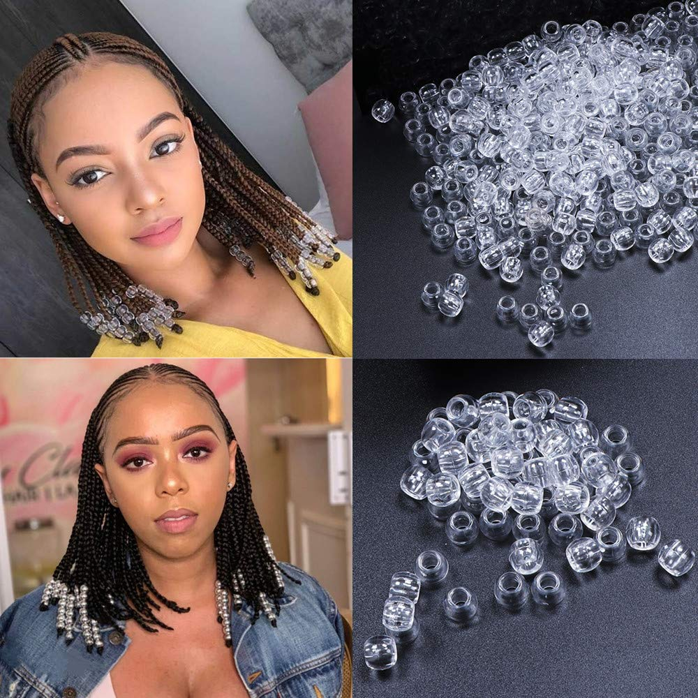 

100pcs Retro Style Hair Beads, 5mm Large Hole, Versatile Dreadlock Beads For Braiding And Hairstyling, Unisex Hair Accessories For Jumbo Braids And Dreads
