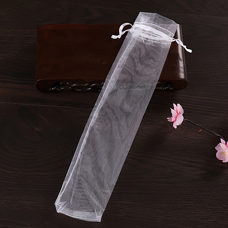 

10pcs, Folding Hand Fan Pouch Drawstring Organza Bags Folding Fan Pocket Bag, Makeup Organza Favor Bags, Net Gift Bags, Drawstring Goody Bags, Penetrating Light Fruit Protection Bags, Jewelry Gift