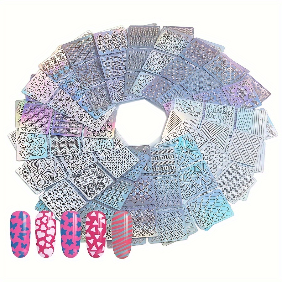 

24 Sheets, Nail Vinyl Stencils Nail Decoration Stickers Set Nail Stickers Tips Decals