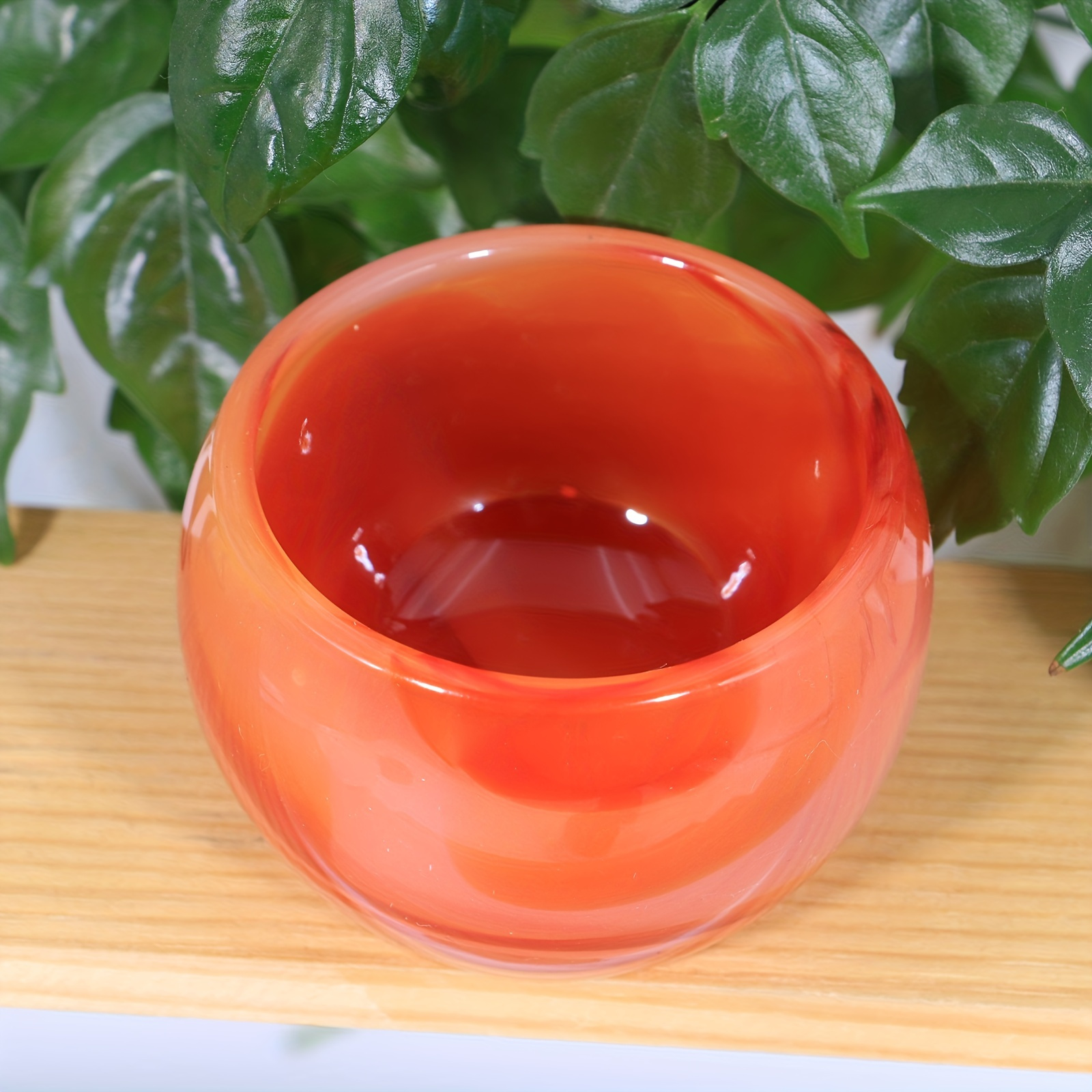 TEMU 1pc Natural Stone Bowl, White Bowl, (non-food Contact)
