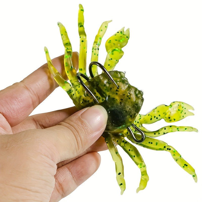 1pc Artificial Crab Lure - 3D Simulation Soft Bait With Sharp Hook -  Perfect For Sea Fishing