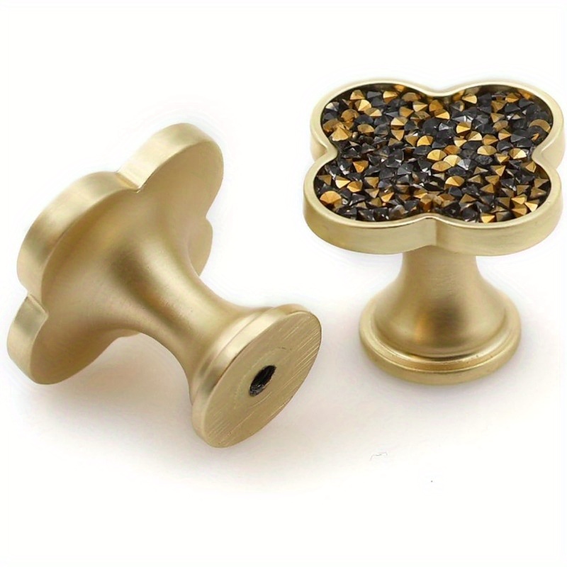 

6pcs Gold Cabinet Knobs, Cabinet Hardware, Bling Metal Drawer Pulls And Knobs For Cabinets, Dressers, And Many Other Home And Office Furniture