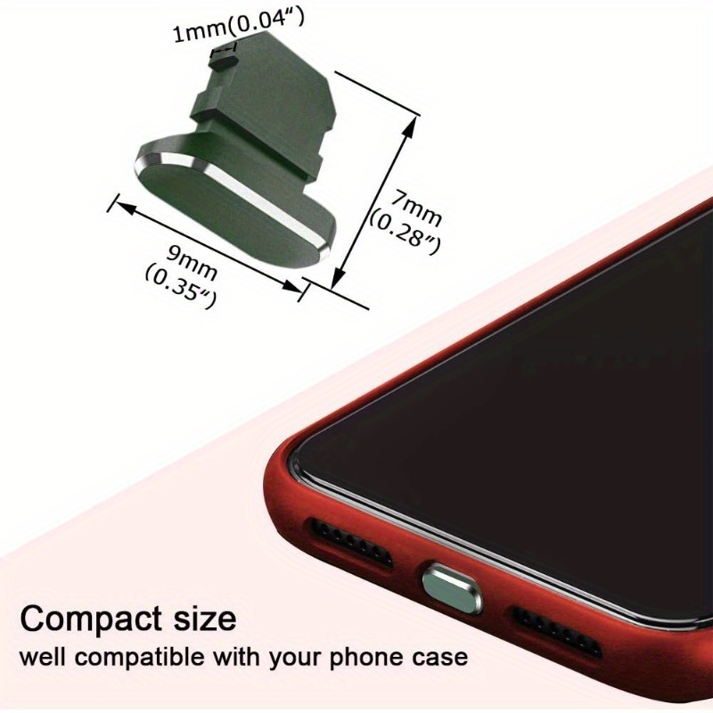Charger Port Cap Anti Dust Plug Cover Iphone 6 7 8 X XS XR 11 12 13 SE Pro Max - Foto 4