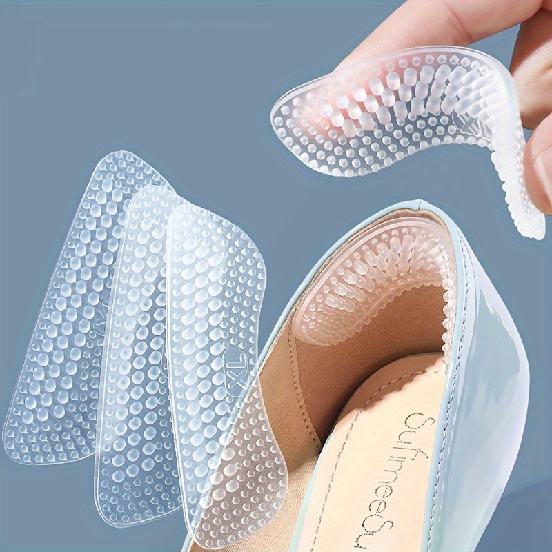 

4pcs Silicone Heel Stickers, Anti Slip Heel Cushions For Men And Women, Non-slip Inserts For Foot