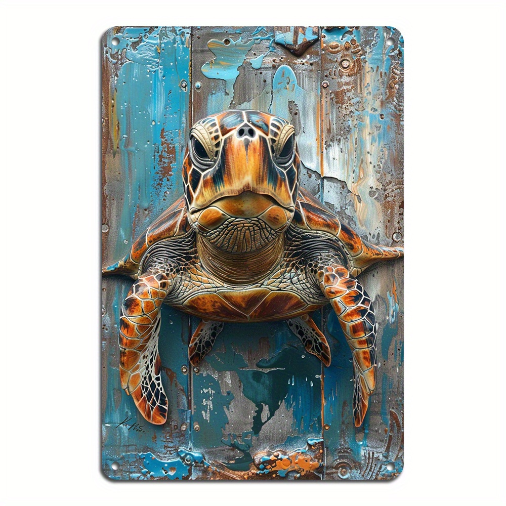 

Creative Metal Aluminum Sign Sea Turtle Funny Sign Summer Wall Decor Farmhouse Decor For Home Cafes Office Store Pubs Club Sign Gift Plaque Metal 12 X 8 Inch