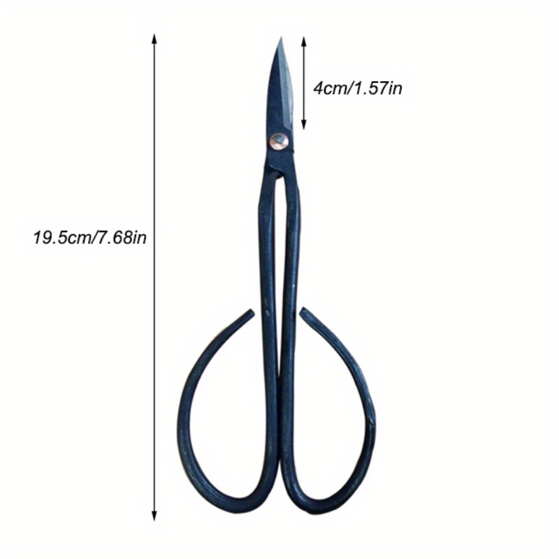 1pc Traditional Style High Carbon Steel Pruning Shears, Long Handle For Bonsai, Flower Arranging & Plant Trimming, Garden Tool Without Electricity, Pruning Shears For Gardening
