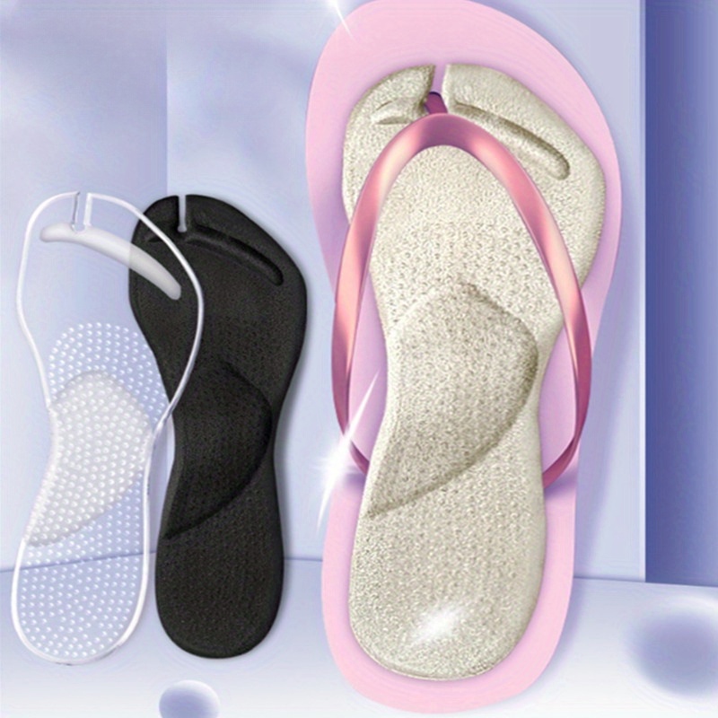 

2pcs Comfortable Self-adhesive Flip Flops Pads, Arch Support Non-slip Shock Absorption Foot Cushions