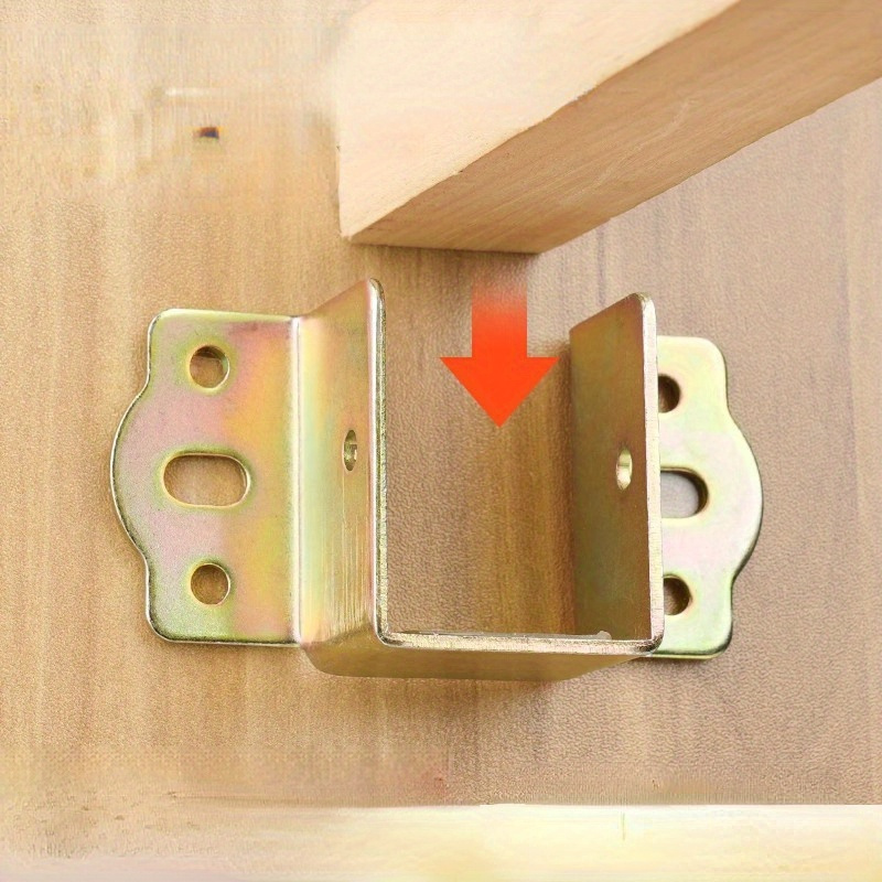 TTZEZE Wood Bed Rail Hook Plates, Heavy Duty Bed Frame Replacement