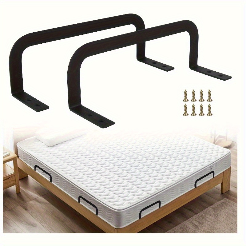 

2pcs Mattress Slide Stopper For Adjustable Beds, Mattress Retainer Bar Keep Mattress Stopper For Wooden Bed Frame, Sturdy Mattress Holder In Place To Keep Mattress From Sliding