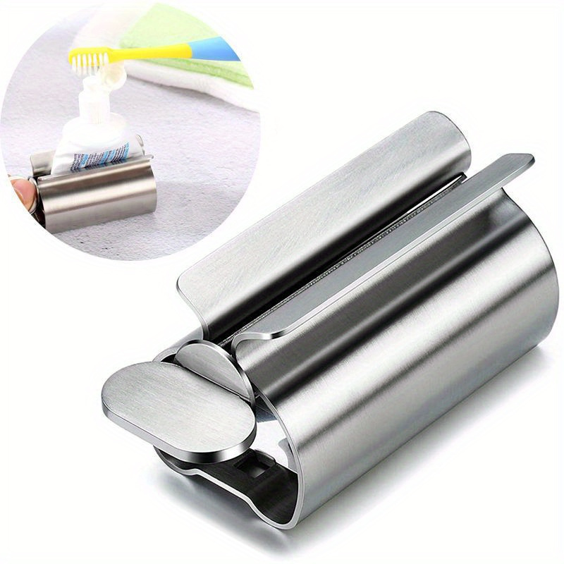 

1pc Stainless Steel Toothpaste Squeezer - Labor Saving Toothpaste Tube Wringer And Cleanser