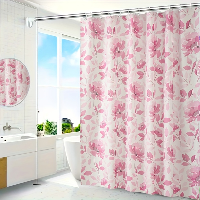 Flower Graffiti Shower Curtain Colorful Bathroom Decoration - Temu