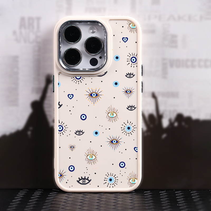 

Luxury Vintage Silicone Eye Pattern Phone Case For Iphone 11 12 13 14 15 Pro Max For X Xs Max Xr 7 8 Plus Shockproof Soft Case Lens Protection Back Cover