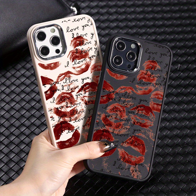 

Luxury Shockproof Silicone Red Lip Phone Case For Iphone 11 12 13 14 15 Pro Max For X Xs Max Xr 7 8 Plus 7p 8p