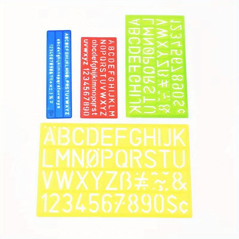 

English Alphabet Number Stencil Soft Ruler Number Alphabet Cognitive Enlightenment Teaching