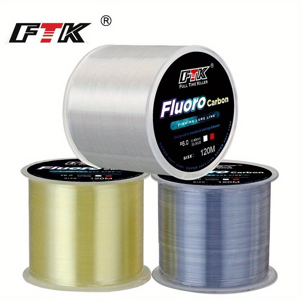 1 Roll 100m Fluorocarbon Fishing Lure Line 4.13-34.32LB Carbon