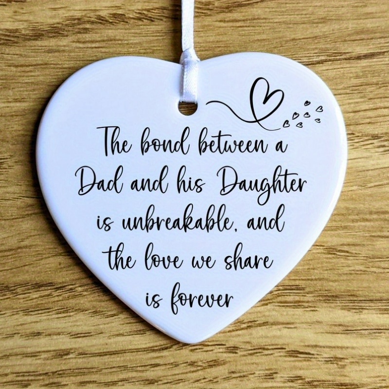1pc unique acrylic heart pendant boho style   decorative piece for hanging ideal for christmas or halloween   gift for dad and daughter use without drops finials   material