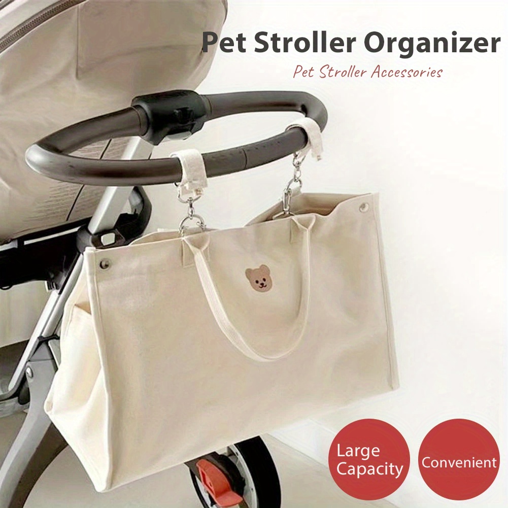 

Pet Stroller Organizer Stroller Caddy With Cup Holder, Stroller Bag For Phone, Pet Stroller Accessories, Baby Stroller Organizer: Diaper Caddy - Extra Stroller Cup Holders