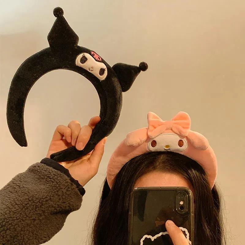 

1pc Headband Cartoon Kuromi My Melody Cinnamoroll Hair Hoop Headband Plush Cute Funny Hair Accessories