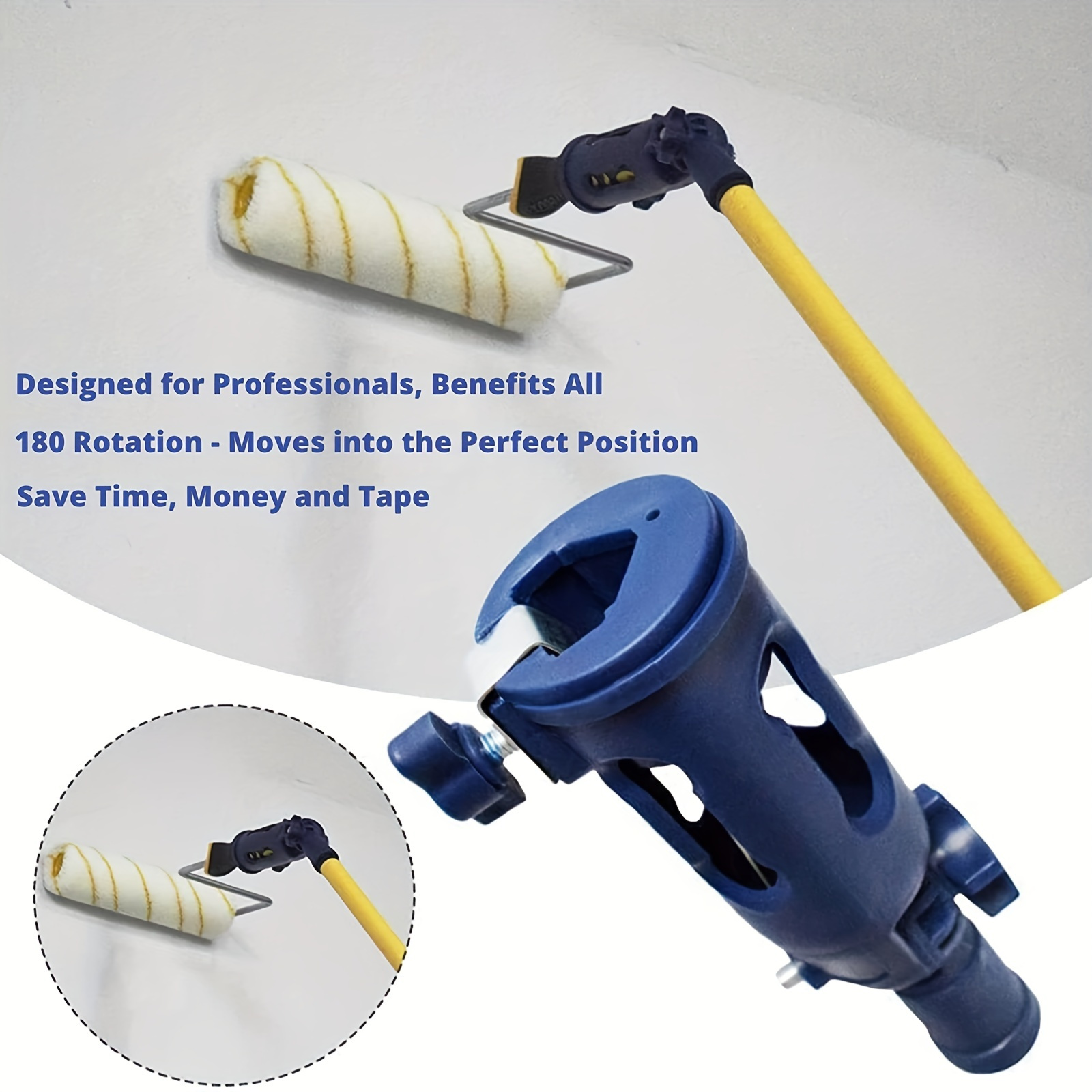 

1pc Multi-angle Adjustable Paint Brush Extender - Perfect For Painting Walls, High Ceilings, Decorations, Edges, And Corners - Paint Roller Extension Pole For Cutting And Cleaning