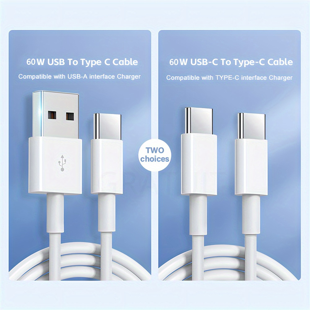 60w for iphone 15 samsung cable usb c to usb c charging cable type c to type c fast charger cord compatible for iphone   pro 15 pro max 15 plus ipad  5 macbook samsung galaxy s22 s21 s20 ultra details 2