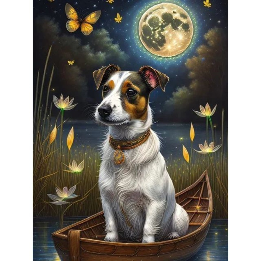 

15.7x19.7in/11.8x15.7in Diamond Art Painting Accessories 5d Full Round Or Diamond Embroidery Animal Dog Mosaic Picture, Home Decoration, Gift